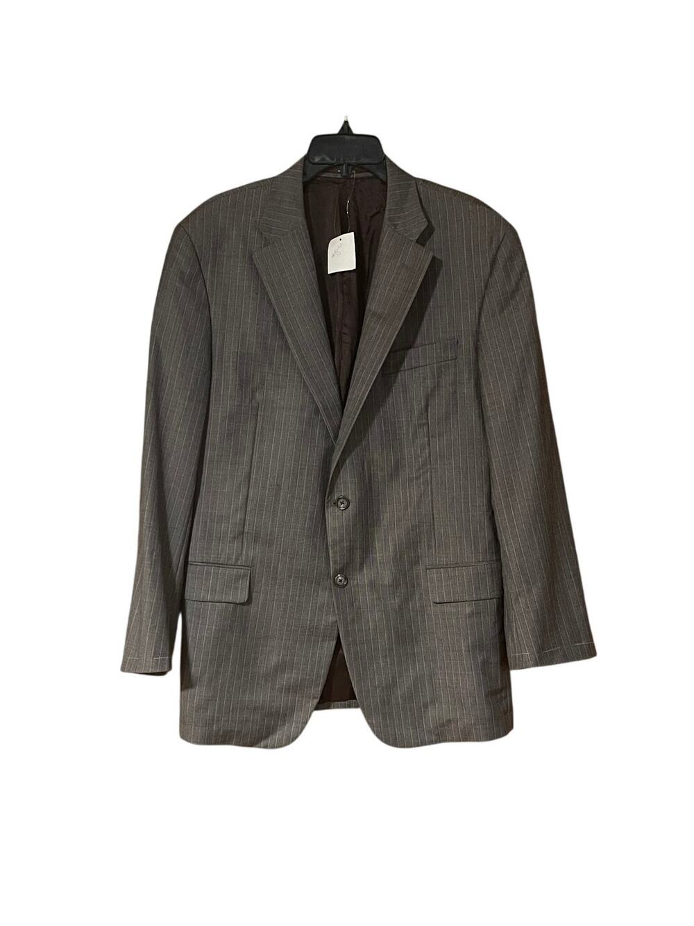 Hickey Freeman NEW Mens 44R Gray Wool Pinstripe Blazer Suit Jacket Imperfections